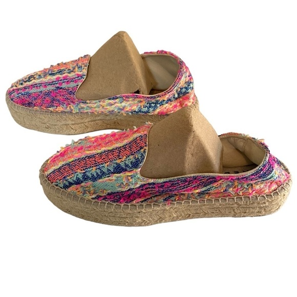 MANEBI - SIZE 39 - US 8 - MADE IN SPAIN - MULTI COLORS - PLATFORM ESPADRILLE S5 - Picture 5 of 15